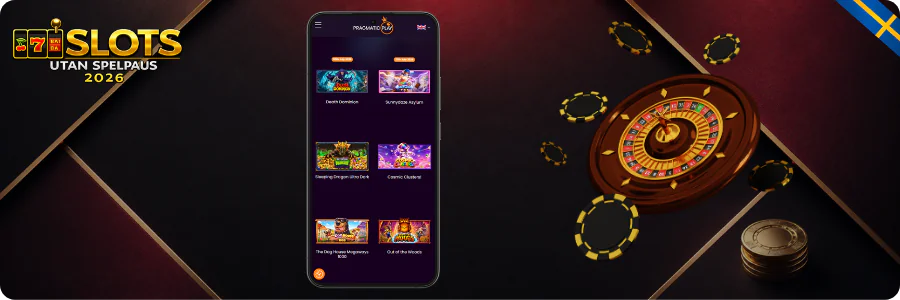 Skärmdump av Android-app för casino utan spelpaus