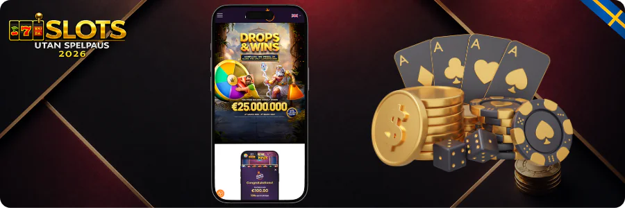 Skärmdump av iPhone-app för casino utan spelpaus