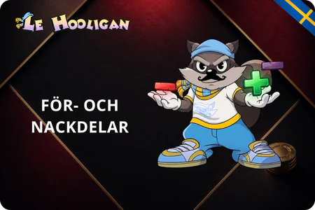 Svensk spelare firar vinst i Le Hooligan med svenska flaggan