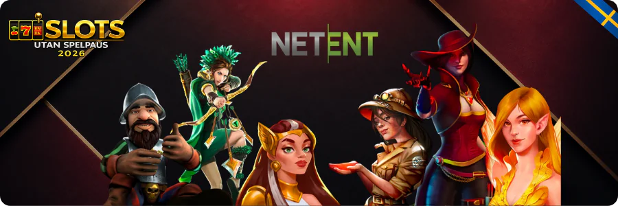 NetEnt logotyp för slots utan spelpaus