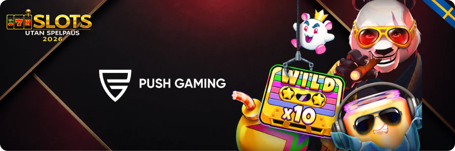 Push Gaming logotyp för slots utan spelpaus