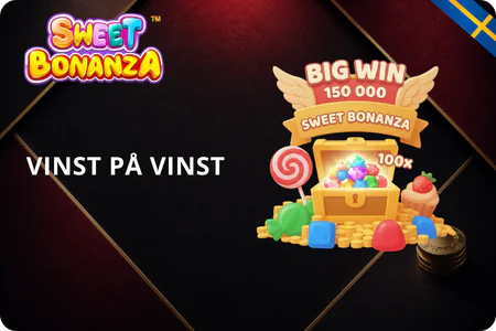 Sweet Bonanza tumbling reels med svensk flagga i hörnet