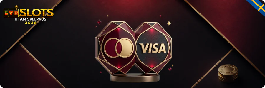 Visa och Mastercard ikoner för insättning